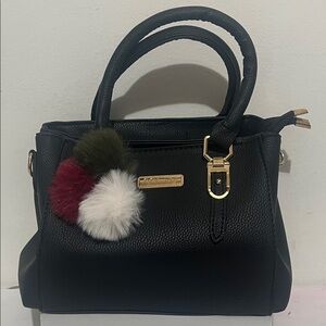 Black Satchel with Gold Accents